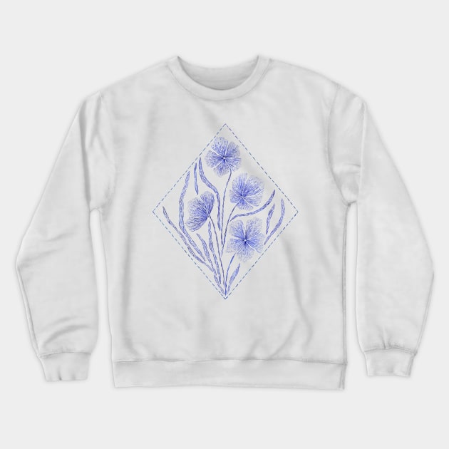 Poppy Crewneck Sweatshirt by DenesAnnaDesign